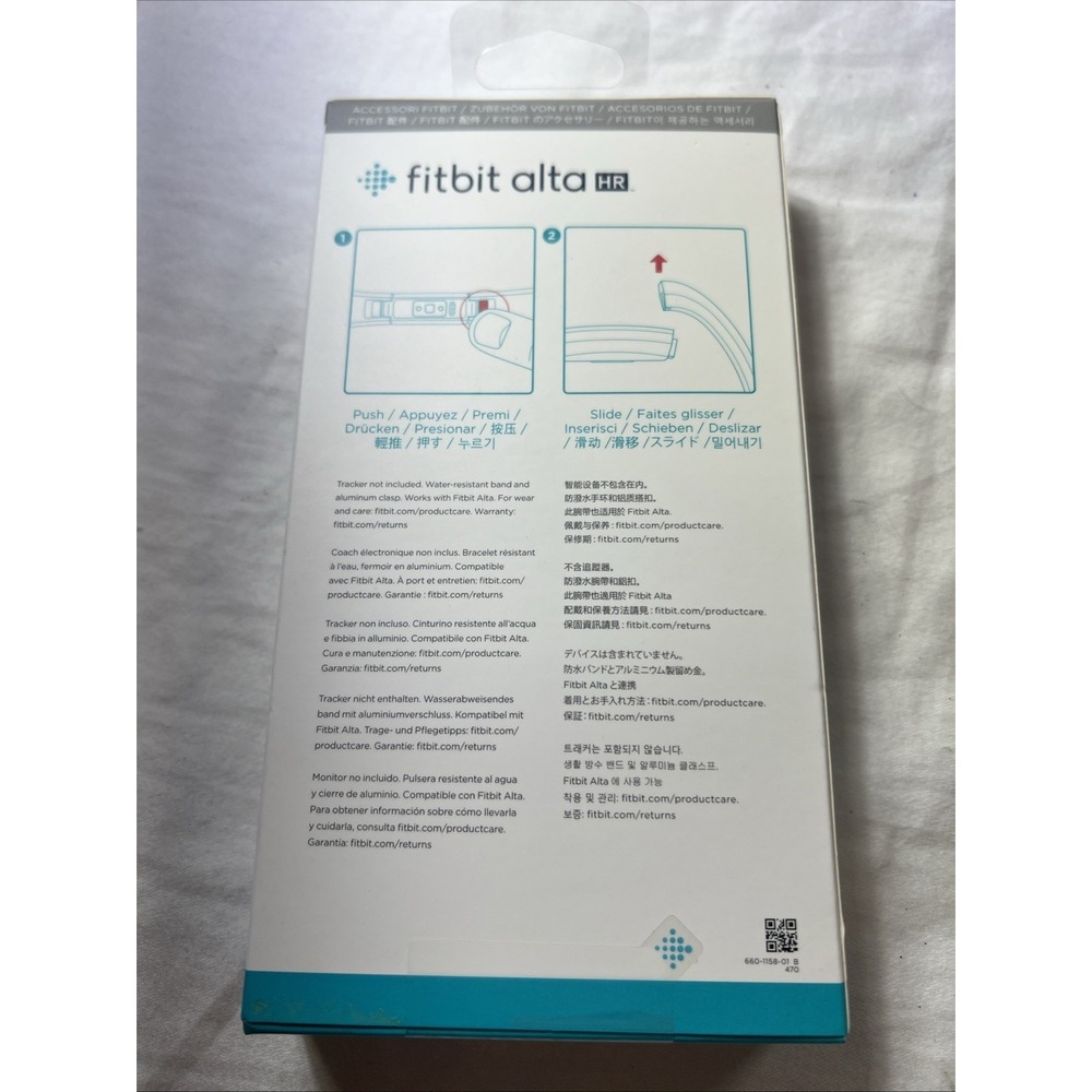 Fitbit Alta HR Smartwatch Band Mens/Unisex S/P GRAY *New SEALED - Picture 2 of 5